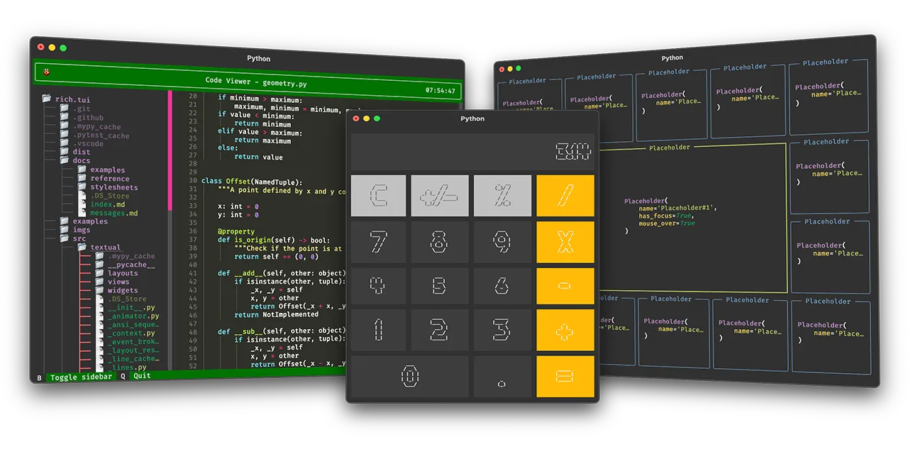 Textual demo output